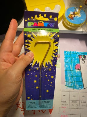 Sparkler number candle