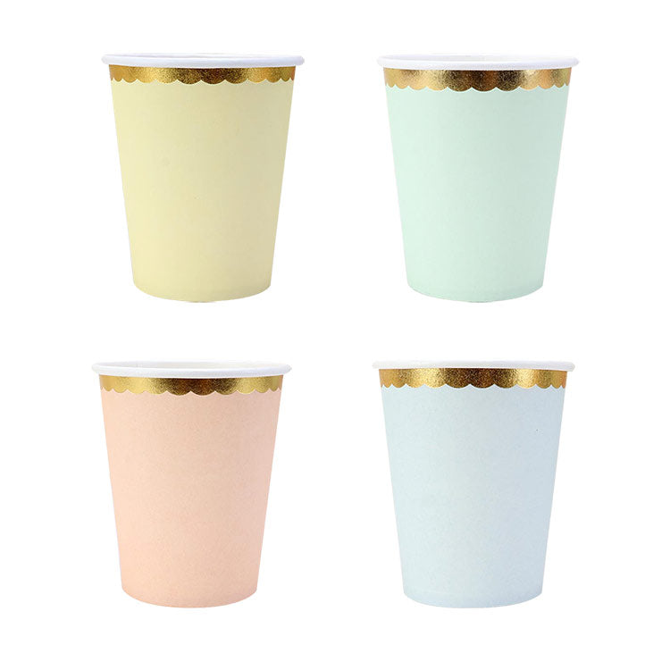 Disposable plates, cups, fork & spoons for parties - Candy Pastel Colour