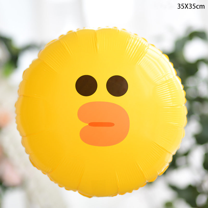 Line Friends Brown Bear Cony Sally Foil Balloon