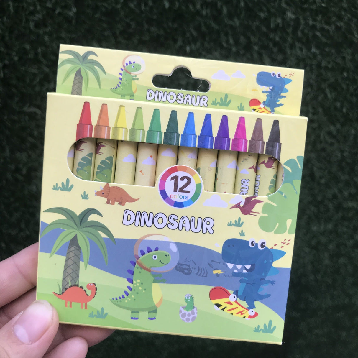 12 Coloured Crayons for kids