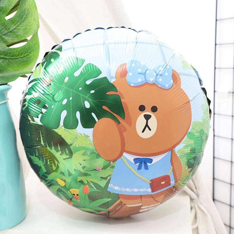 Line Friends Brown Bear Cony Sally Foil Balloon