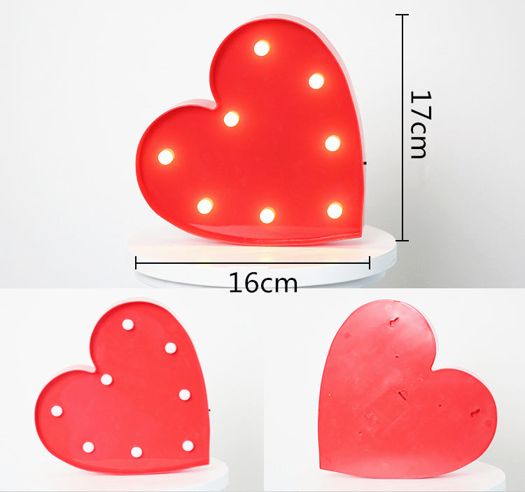 Remote control heart shape light