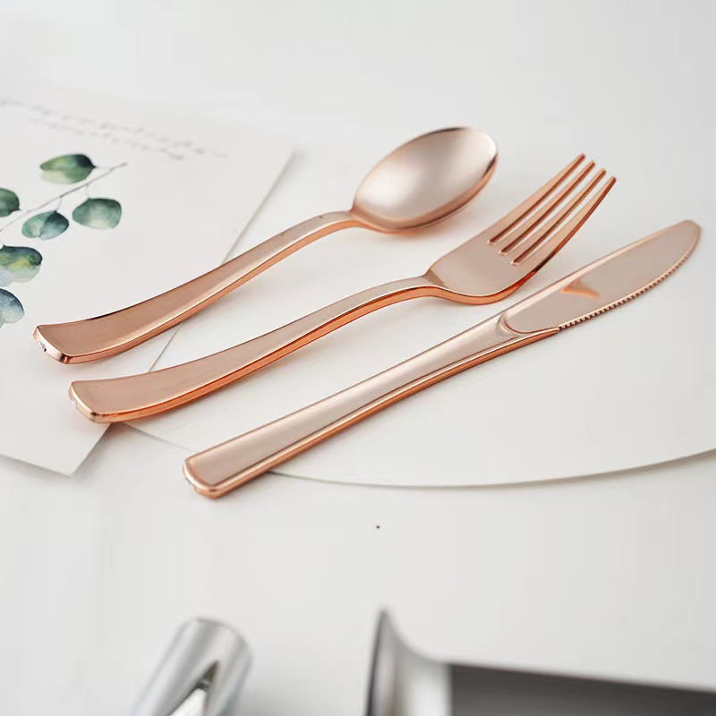 Disposable plates, cups, fork & spoons for parties – Watercolor Purple