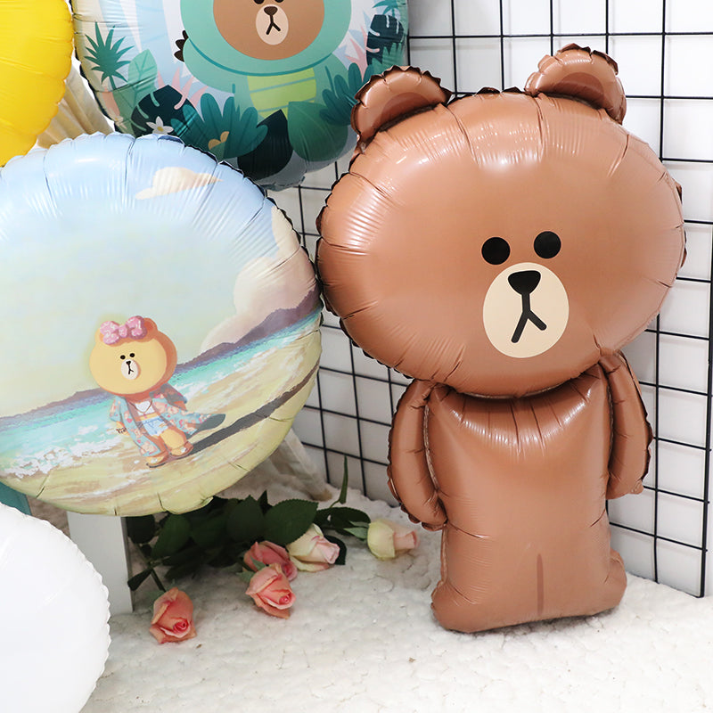 Line Friends Brown Bear Cony Sally Foil Balloon