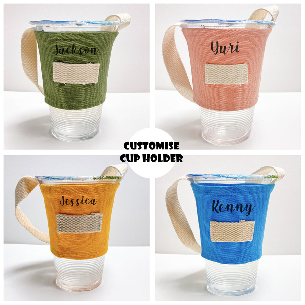 Canvas Cup Holder Straw Holders