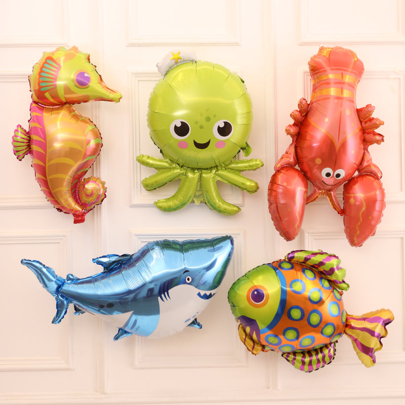 Ocean Animal Large Foil Balloons Under the Sea Cartoon Creatures