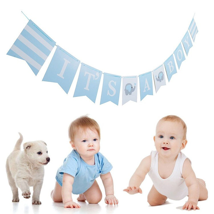 It's A Boy Card Banner - Blue