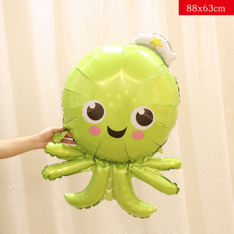 Ocean Animal Large Foil Balloons Under the Sea Cartoon Creatures