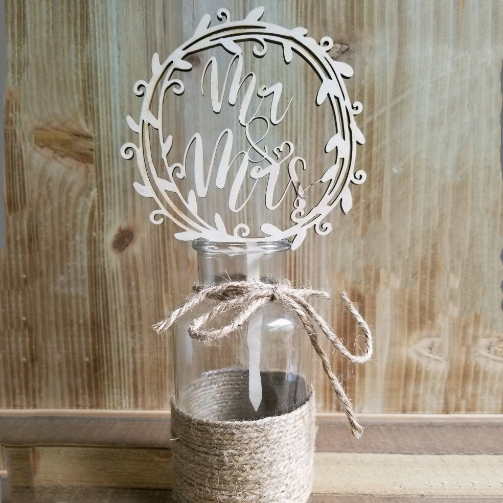 Wooden Wedding decoration Cake topper