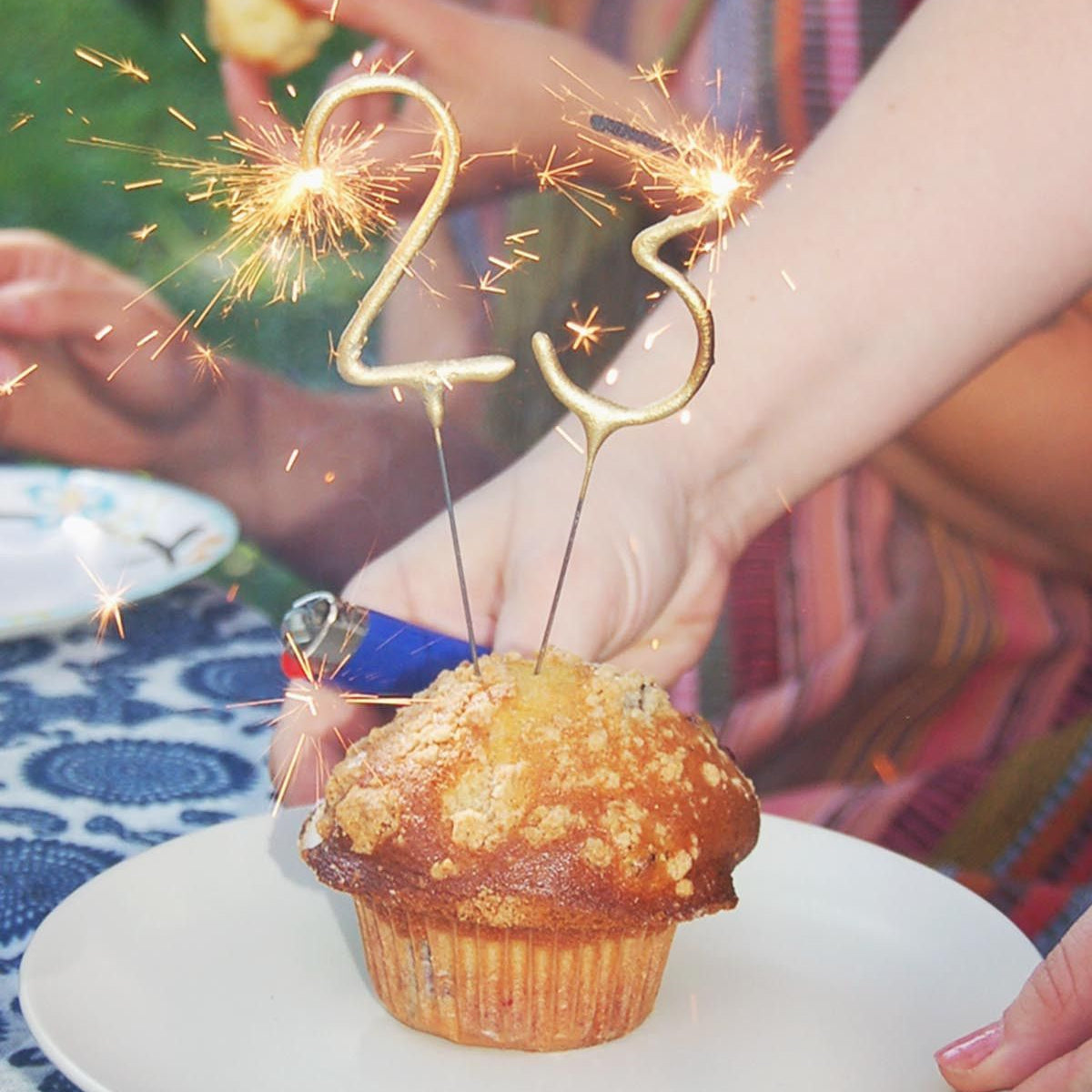 Sparkler number candle