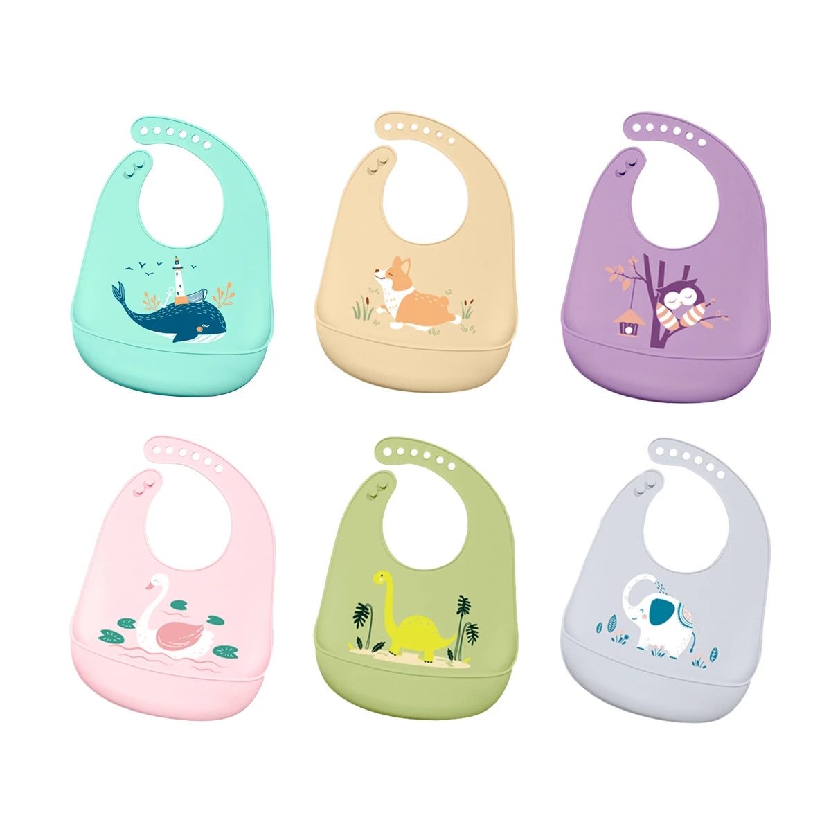 Baby eating Bib foldable silicon bib feeding