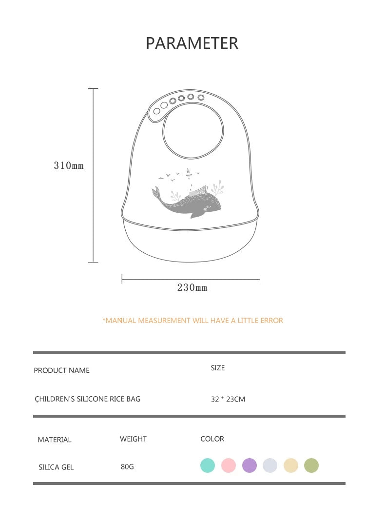 Baby eating Bib foldable silicon bib feeding