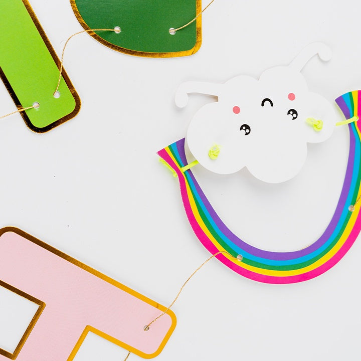 Rainbow Happy Birthday Banner