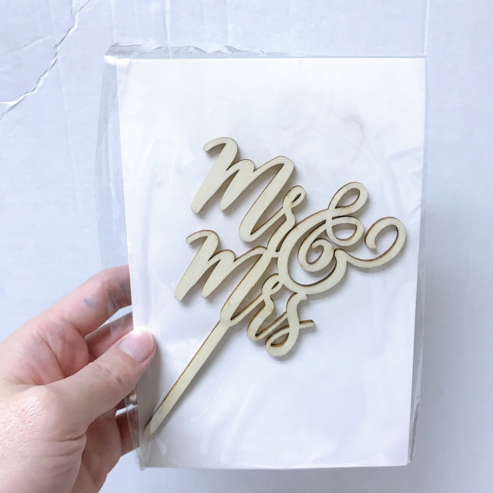 Wooden Wedding decoration Cake topper