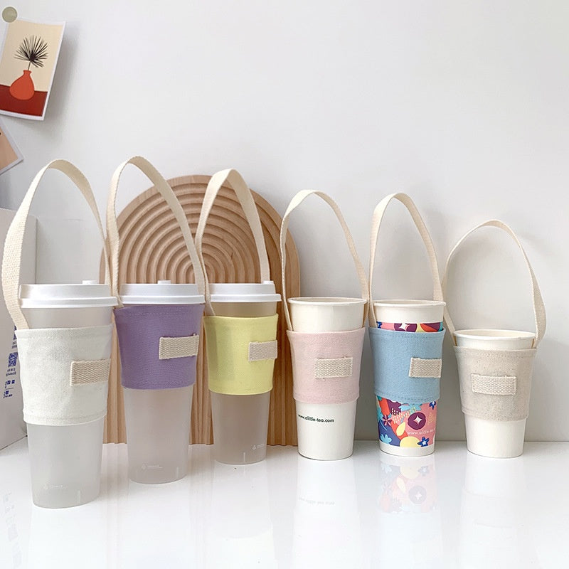 Canvas Cup Holder Straw Holders