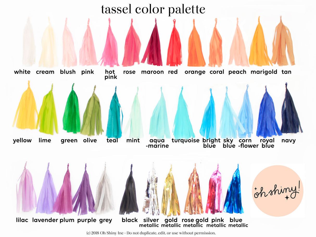 Paper Tassel Metallic Tassel