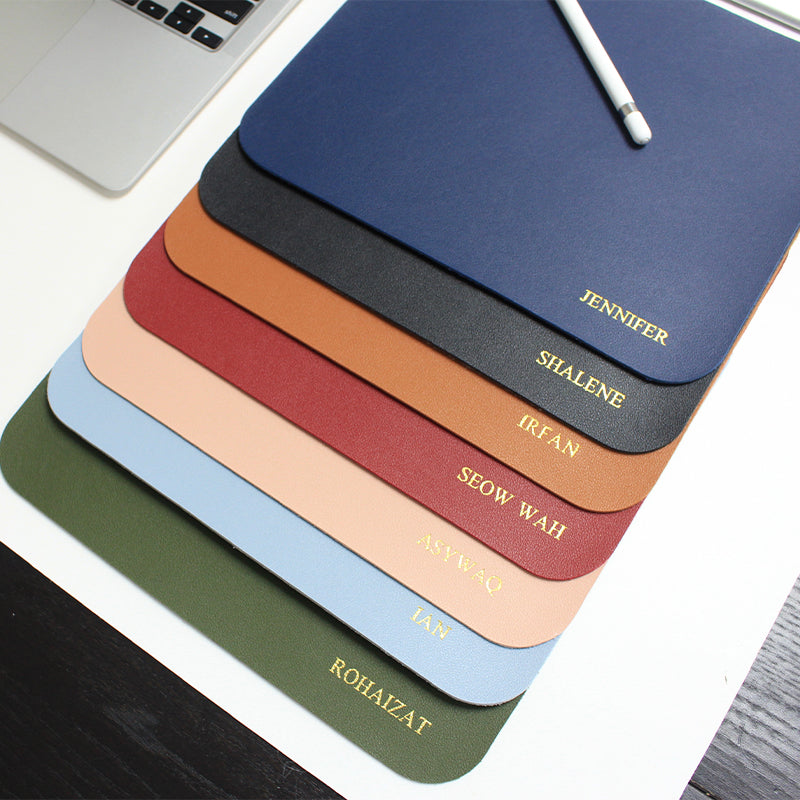 Customised Personalised Mouse Pad waterproof PU leather Mouse Pad