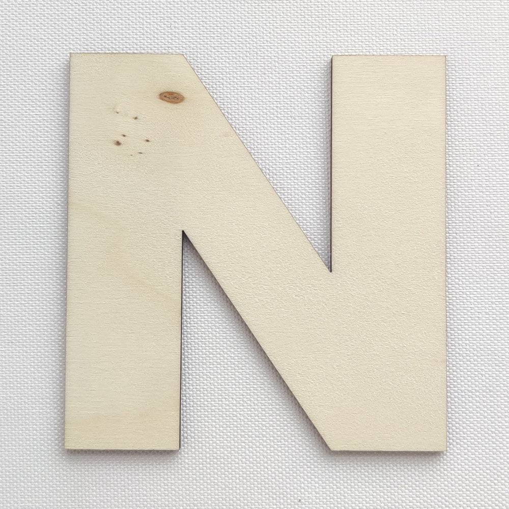 Simple Wooden Alphabet Letter