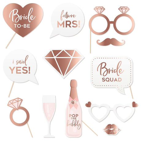 New Premium Rose Gold Bride To Be Photo Props