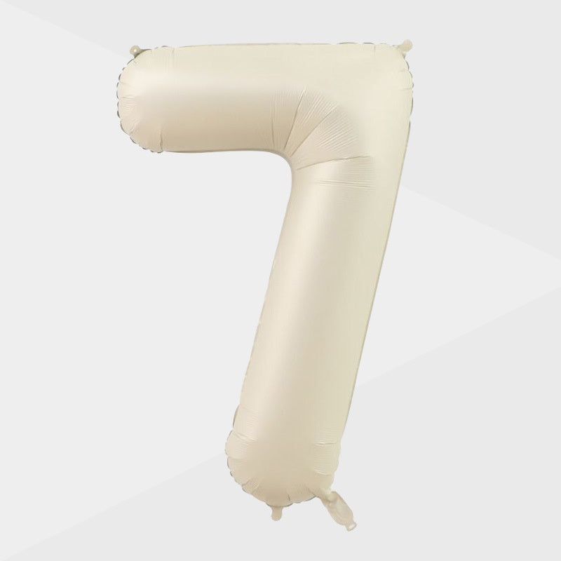 40 inch Cream Giant Number Foil Balloon
