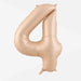 32 inch Caramel Number Foil Balloon