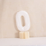40 inch White Giant Number Foil Balloon