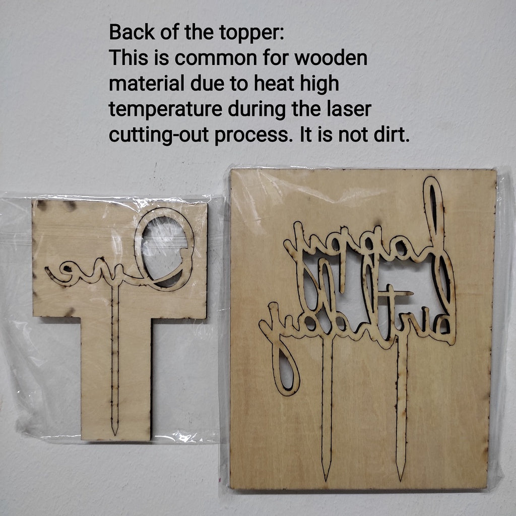 [SG Seller] - Birthday 100days number wooden cake topper