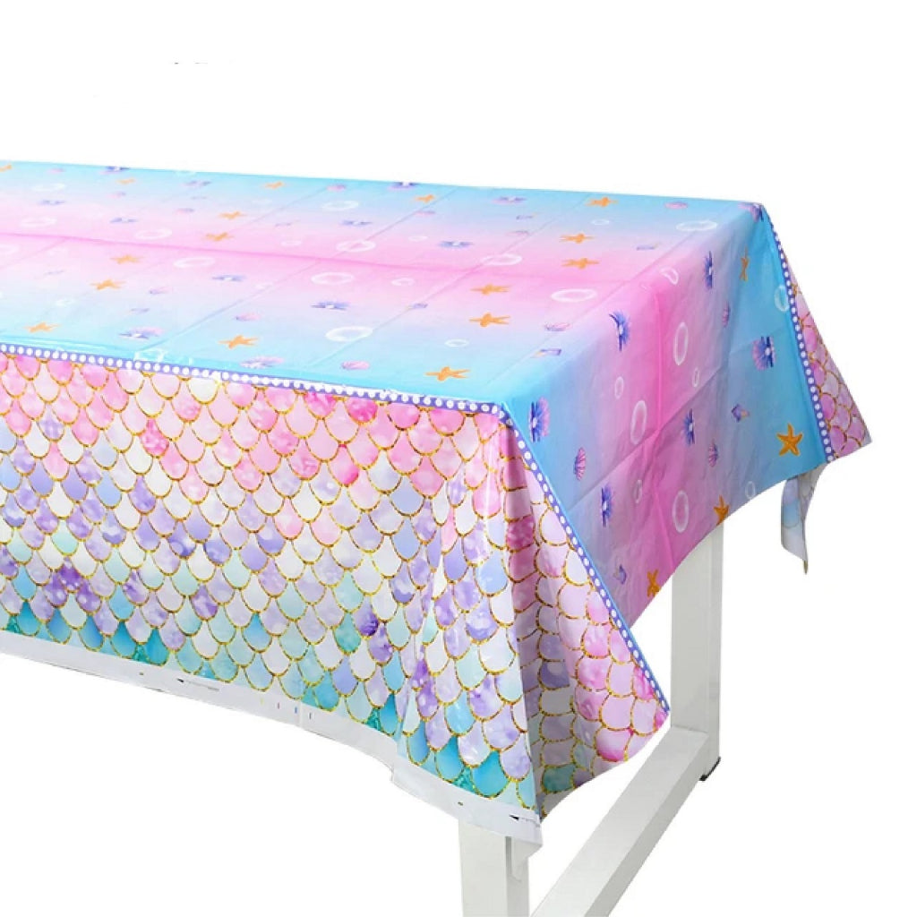 Mermaid Design Disposable Table Cloth