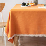 Japanese Style Cotton Linen Table Cloth - Orange
