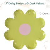 Colorful Rainbow Daisy Disposable Plates Napkins Tableware for Birthday Party
