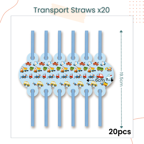 Transportation Vehicle Theme Disposable Tableware Plates Cups for Birthday Party