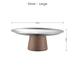 Stainless Steel Acacia Cake Stand Wooden Cake Stand