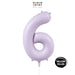 Helium Inflated -  40 inch Pastel Purple Number
