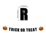 Happy Halloween Trick or Treat Ghost Pumpkin Bat Banner