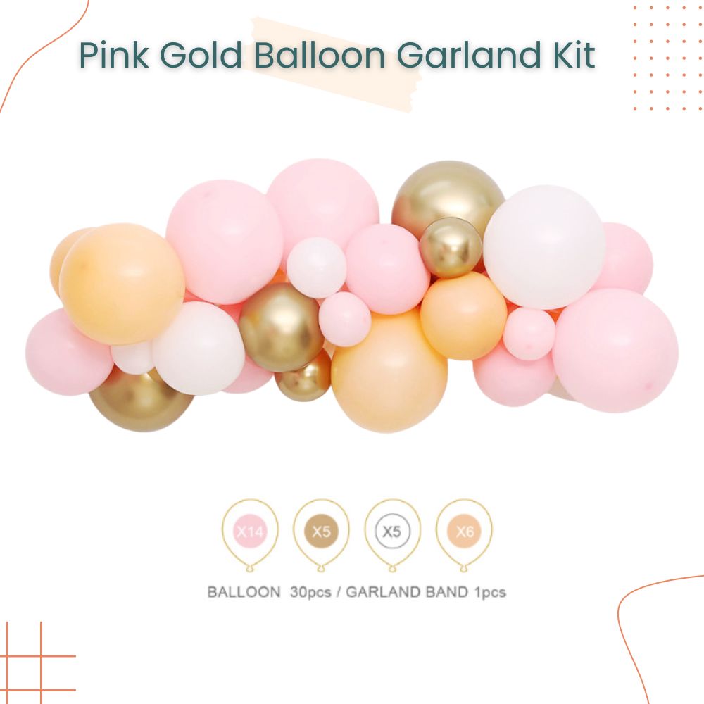 2m Pink Gold Garland Kit