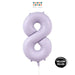 Helium Inflated -  40 inch Pastel Purple Number