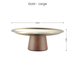 Stainless Steel Acacia Cake Stand Wooden Cake Stand