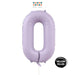 Helium Inflated -  40 inch Pastel Purple Number