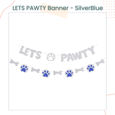 Puppy IT'S MY BDAY MOTHER PUPPERS & LETS PAWTY Decoration Banner for Birthday Party