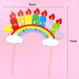 Rainbow Candle Birthday Cake Topper