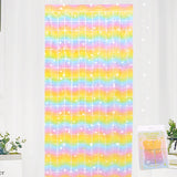Sequin Tinsel Curtain Backdrop Square - Candy