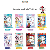 Kids Luminous Tattoo Sticker Pack Princess Dinosaur Super Hero Unicorn Vehicle