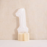 40 inch White Giant Number Foil Balloon