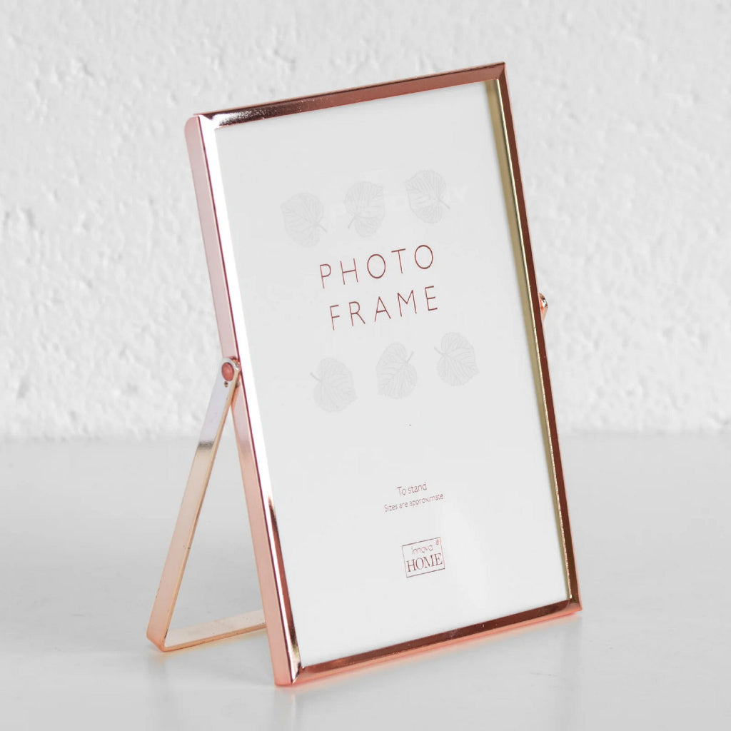 Rose Gold Metal Glass Photo Frames