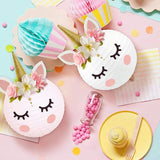 Round Paper Lantern Decoration - Unicorn Set