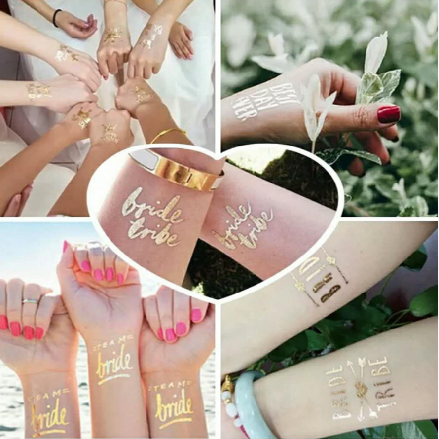 Bride to be Team Bride Tattoo Sticker