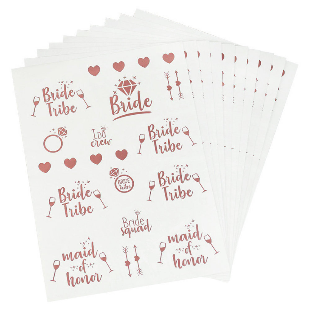 Bride to be Team Bride Tattoo Sticker