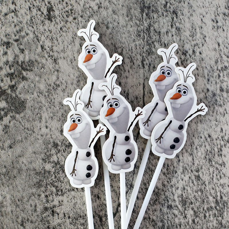 Frozen Snowflake Castle Birthday Cake Cupcake Toppers