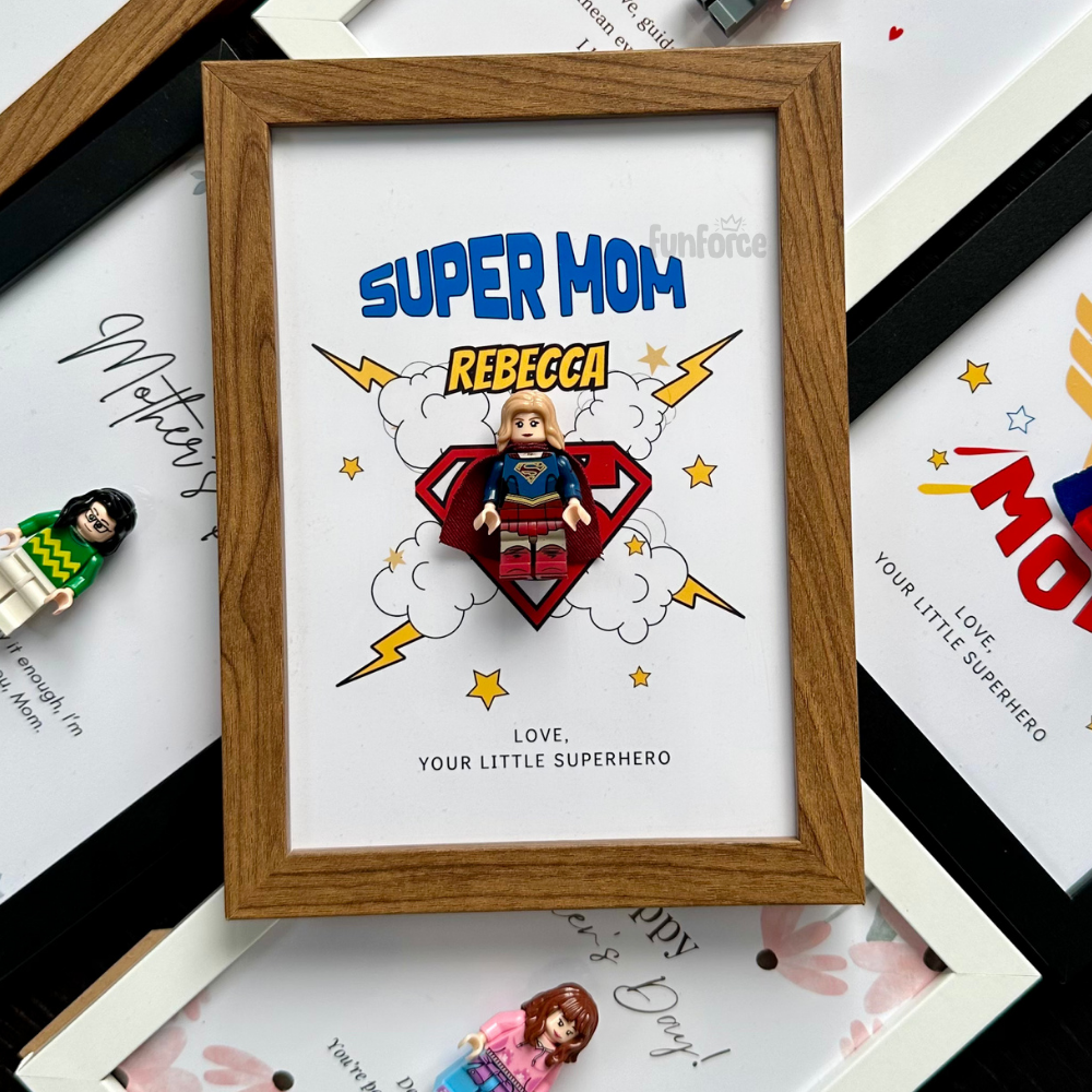 [Super Mom] Mother's Day Minifigure Photo Frame