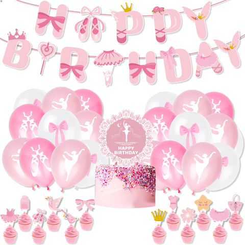 Ballerina Theme Birthday Decoration Pack